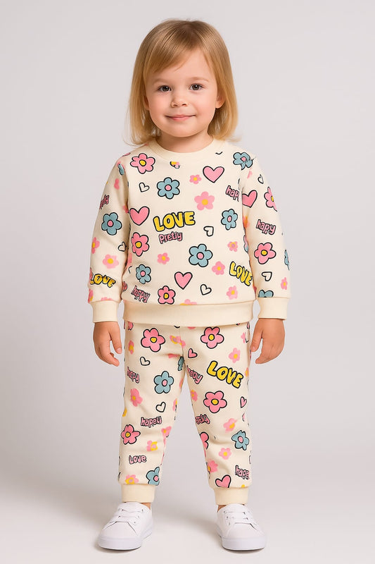Love flowers Tracksuit for kids