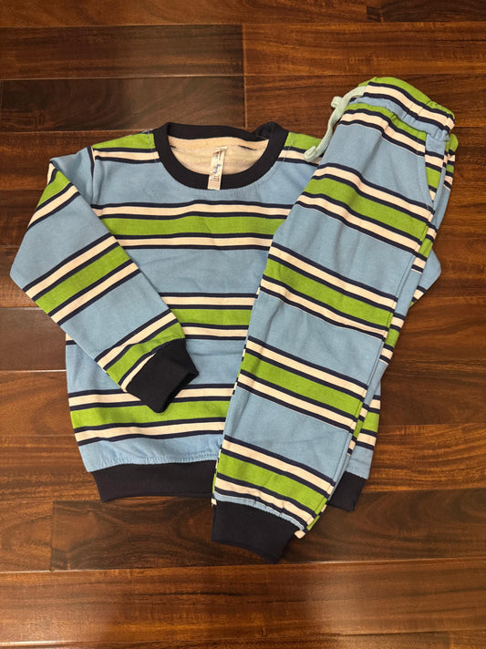 Blue green multi stripes tracksuit