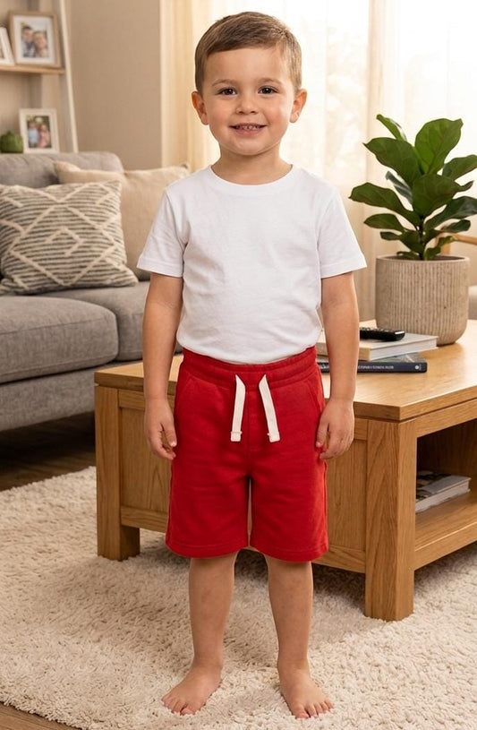 Red summers shorts for kids