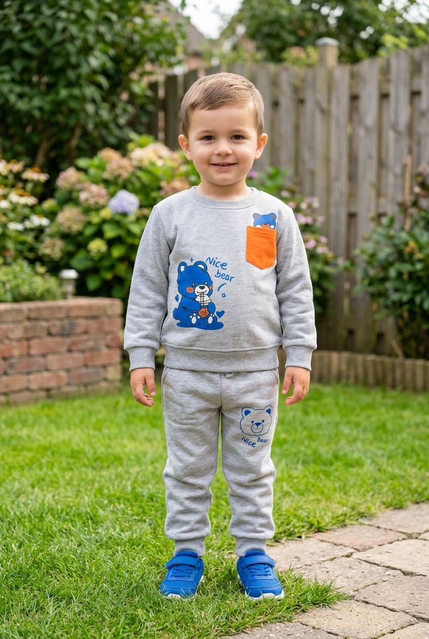 Grey Nice Bear Tracksuit