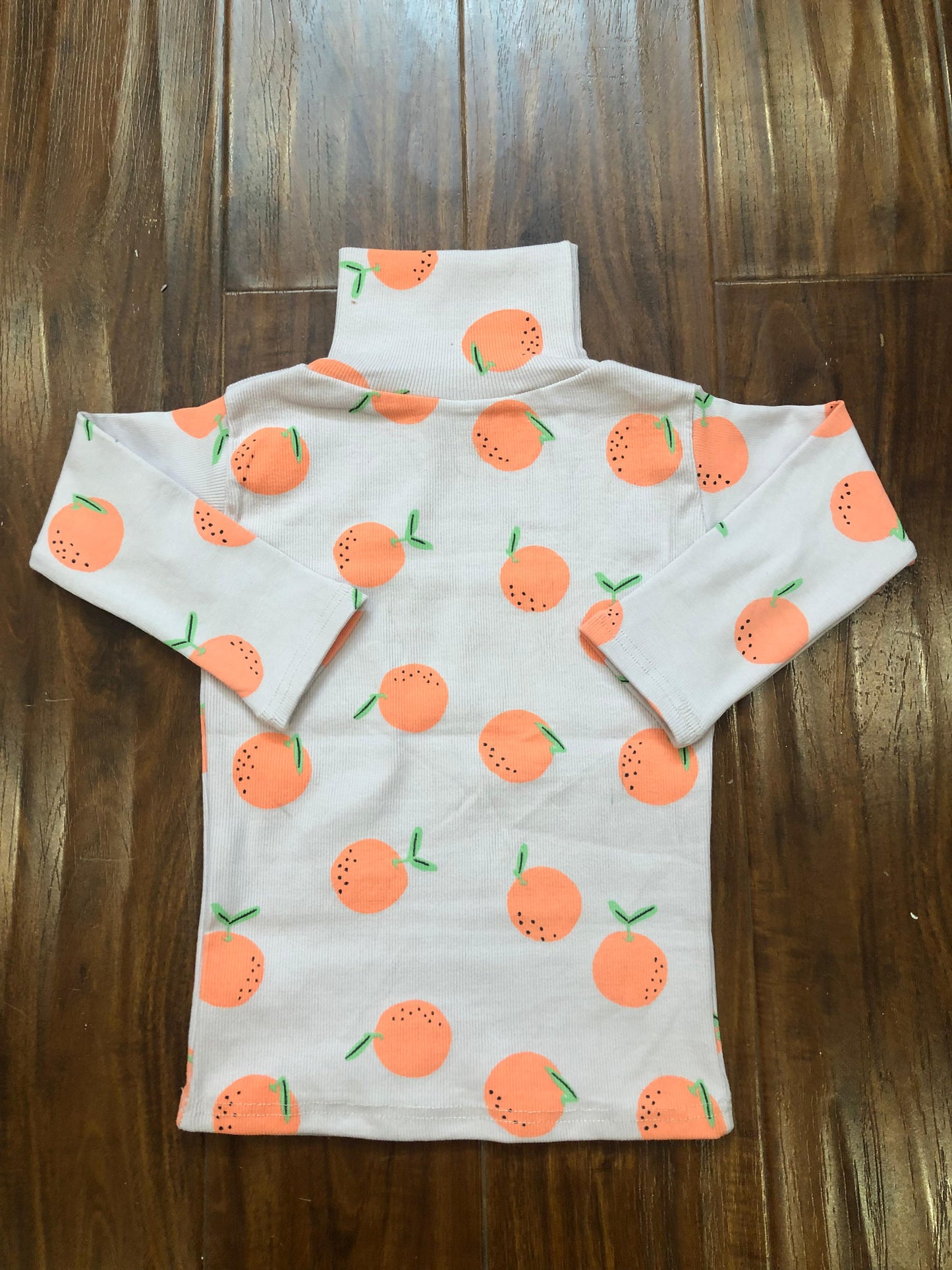 Cute oranges ribbed highneck