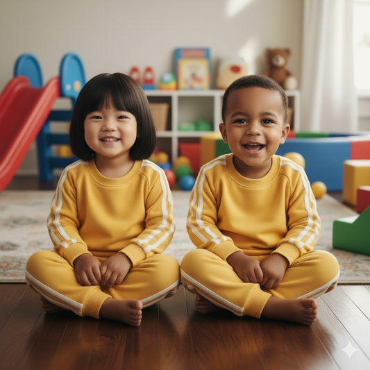 Yellow side stripes tracksuit