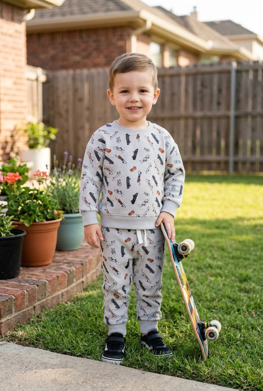 Grey Skateboard Tracksuit
