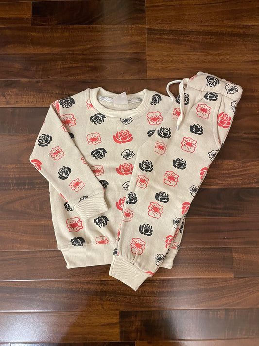 Rose flowers tracksuit for kids