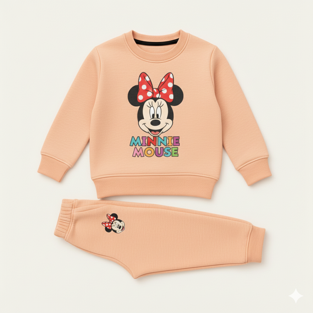 Peach minnie mouse tracksuit for kids