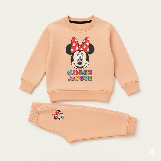 Peach minnie mouse tracksuit for kids