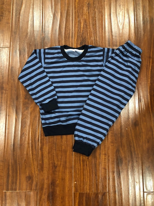 Blue and black stripes tracksuit