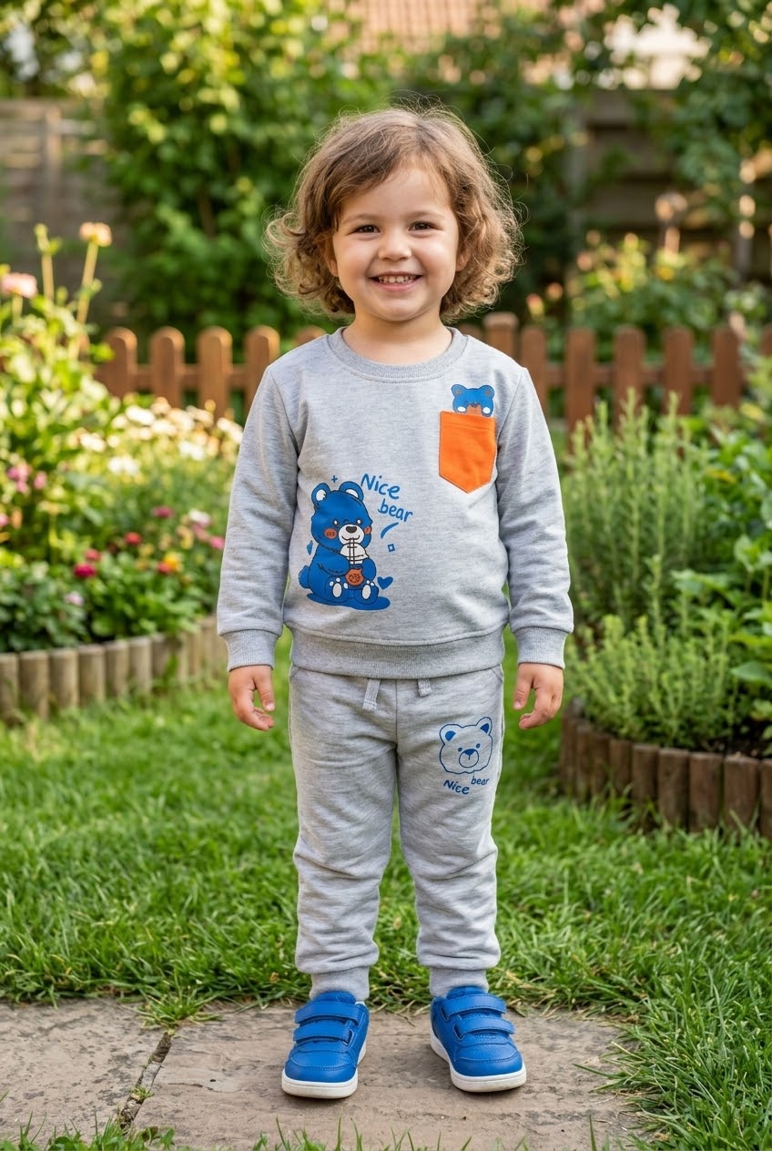 Grey Nice Bear Tracksuit