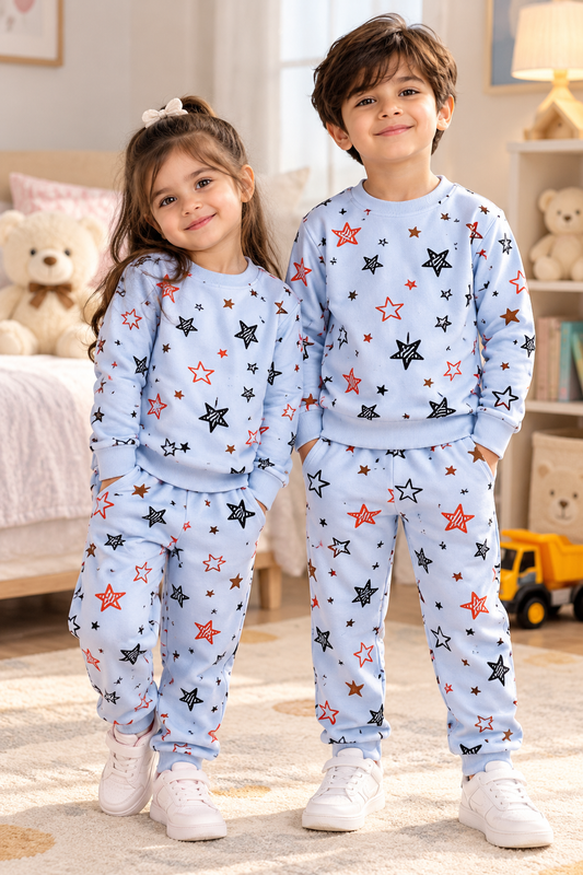 Sky Blue Stars Allover Tracksuit