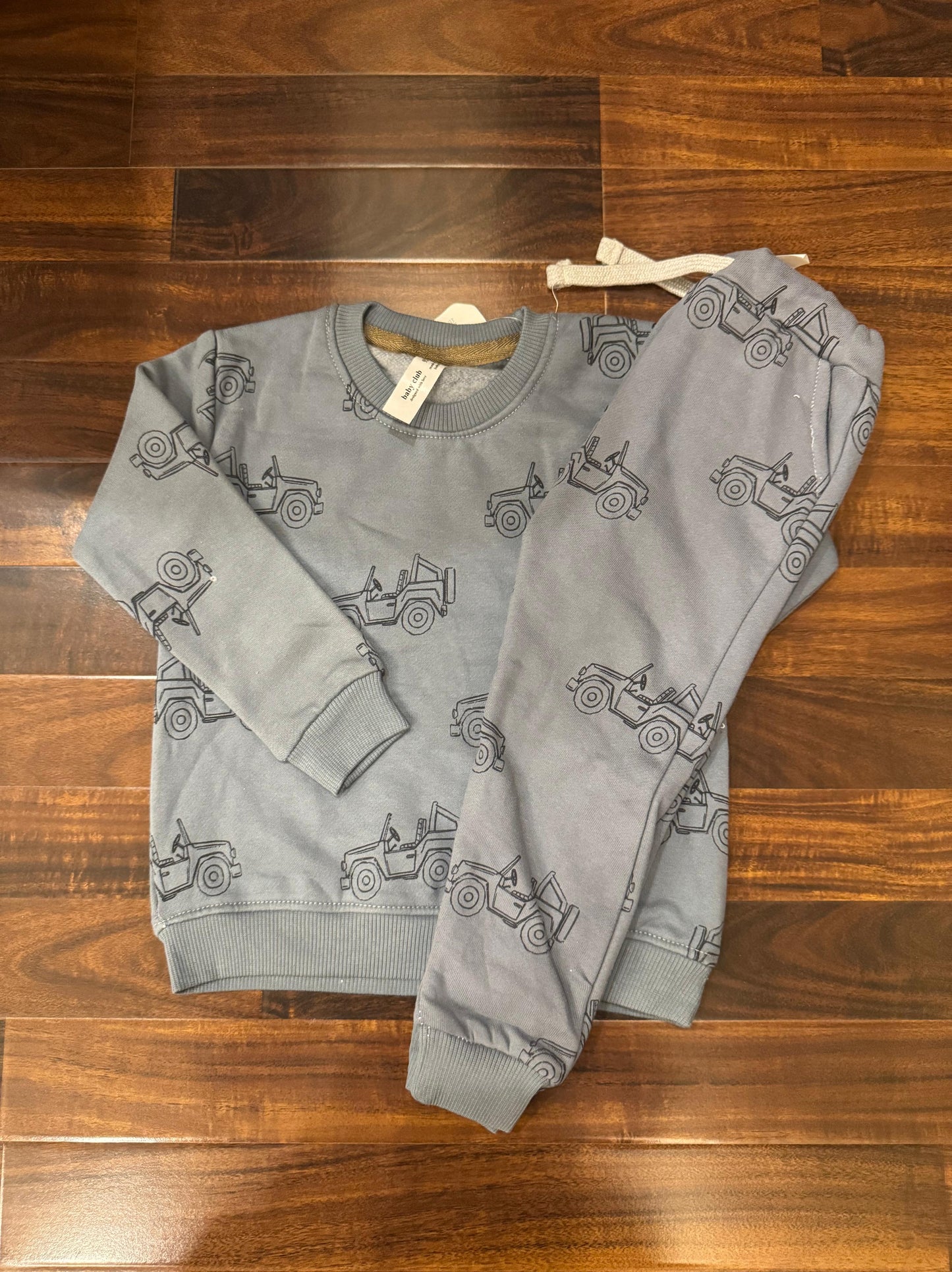 Greyish blue jeeps tracksuit for kids
