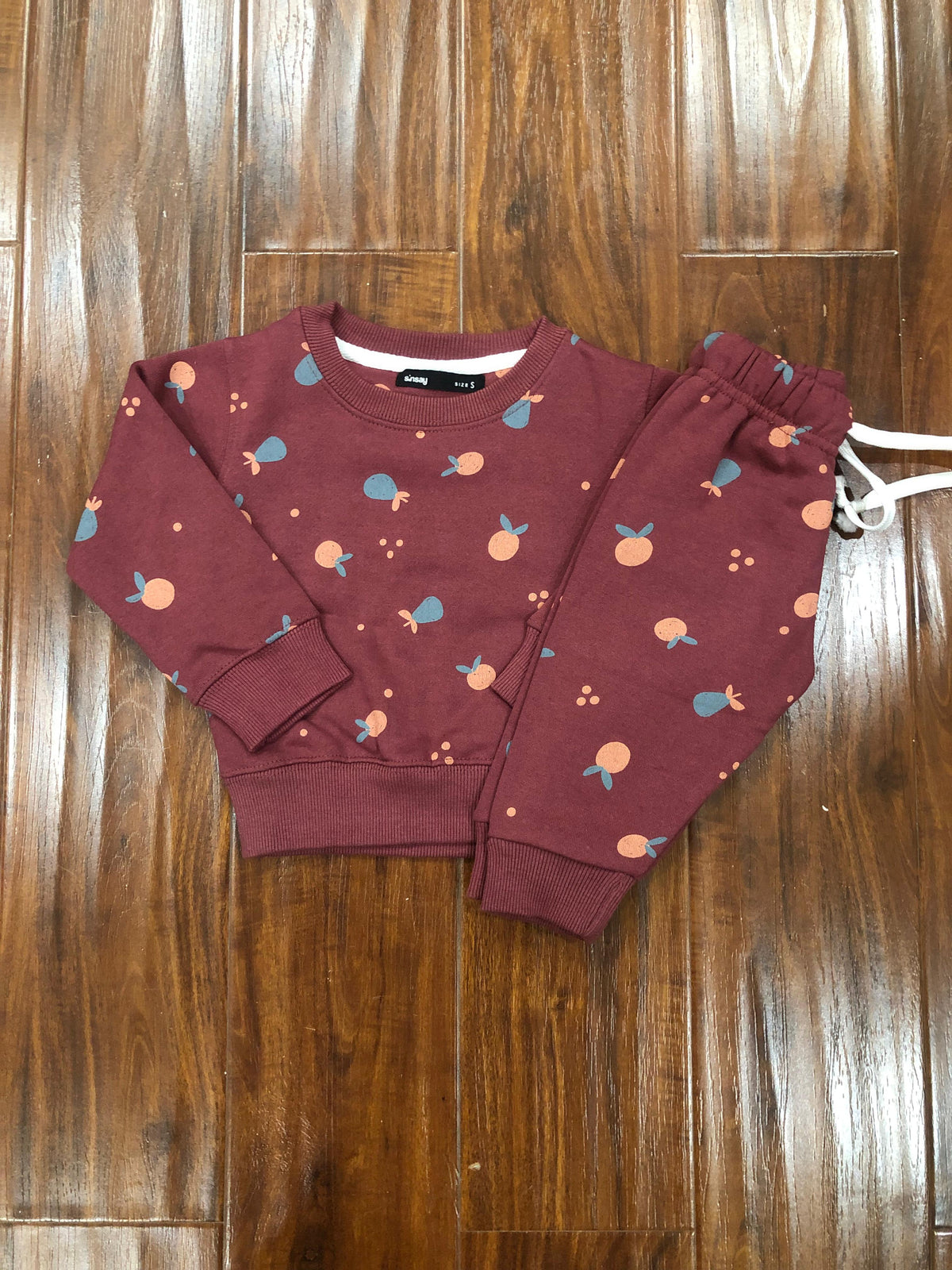 Maroon Fruits All Over  Tracksuit