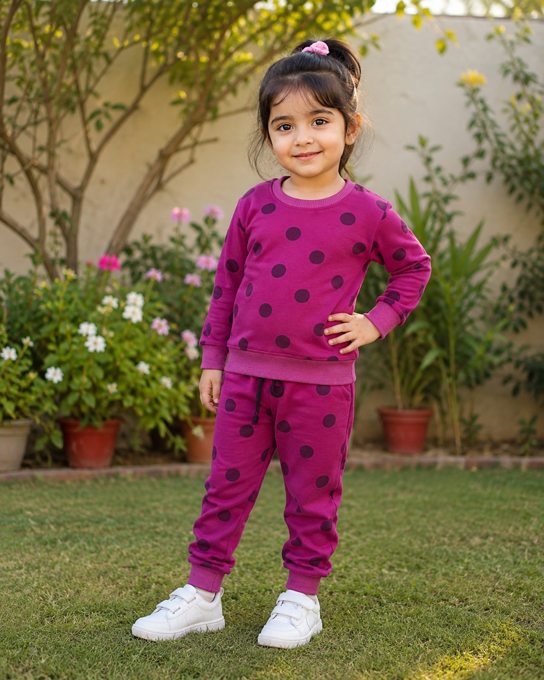 Pink Polka Dots Tracksuit