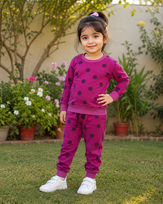 Pink Polka Dots Tracksuit
