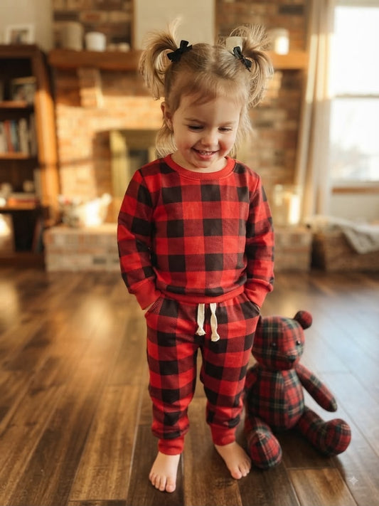 New Red Checkered Tracksuit