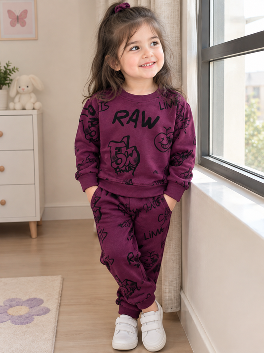 Plum Grafitti Tracksuit