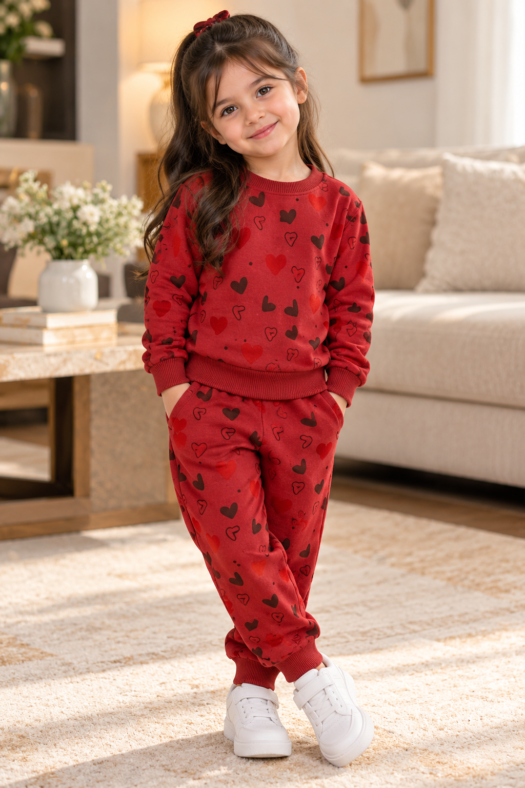 Red Hearts Allover Tracksuit