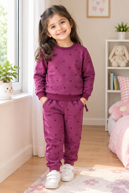Pink Mini Hearts Tracksuit