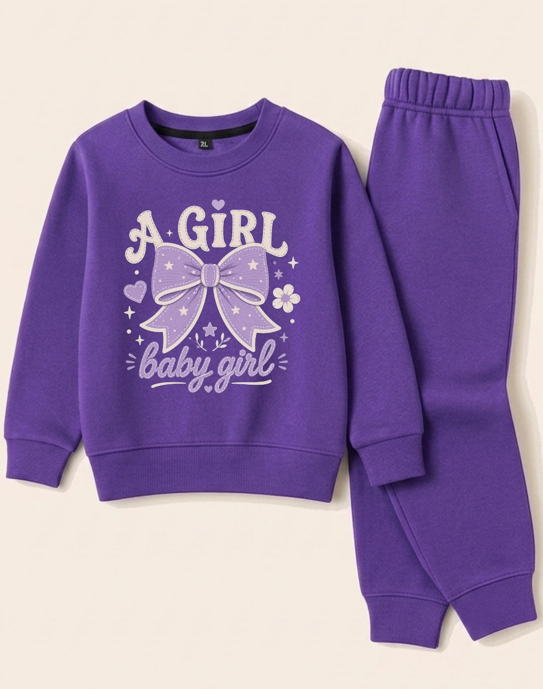 Dark Purple Babygirl Tracksuit
