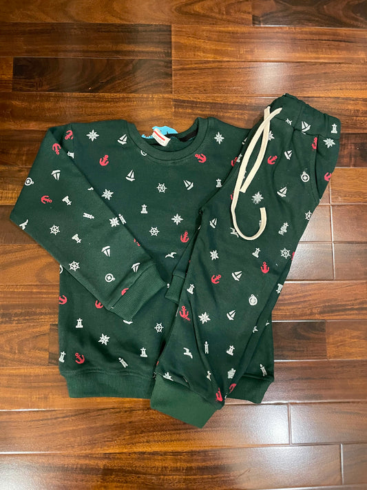 Dark Green Nautical Viber Tracksuit