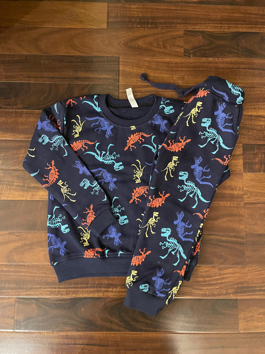 Blue Multi Dinosaur Tracksuit