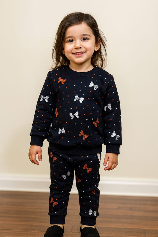 Blue bows tracksuit for kids