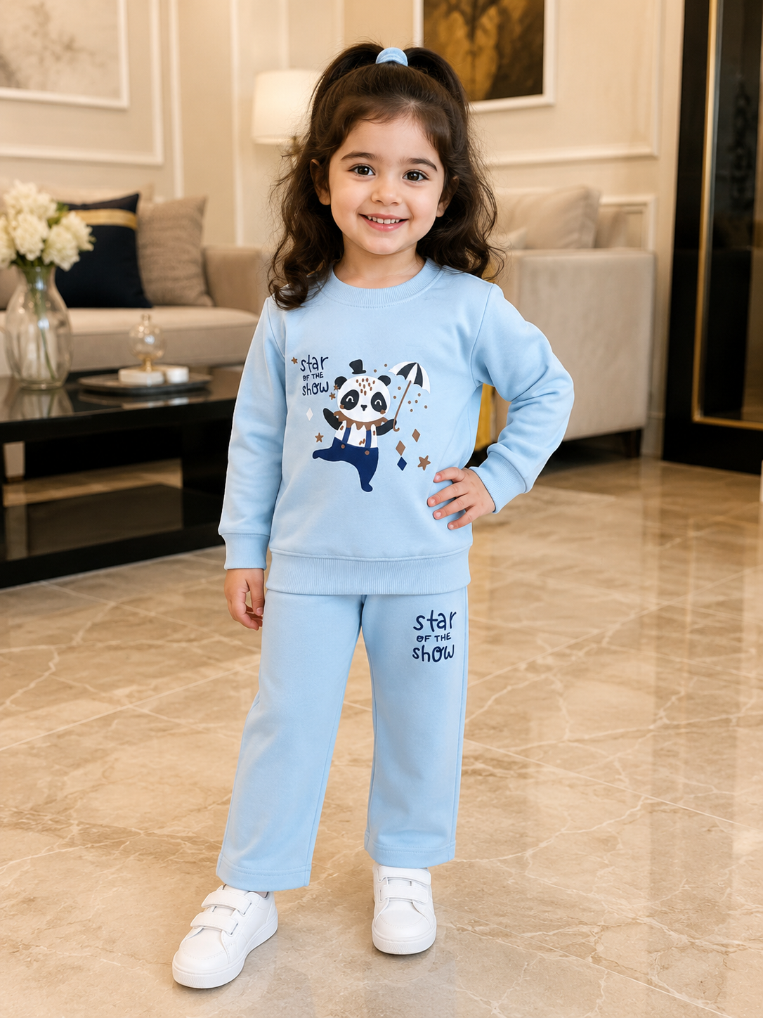 Sky Blue Panda Show Tracksuit