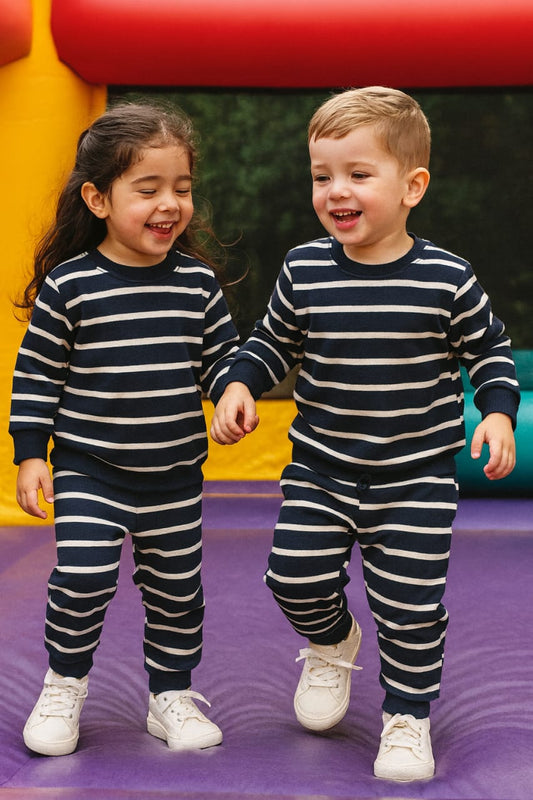 Blue and white tracksuit for kids