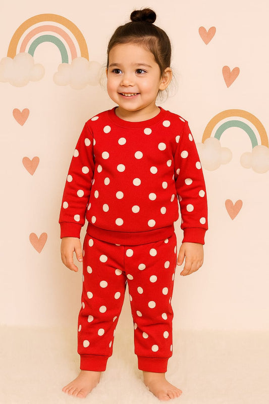 Red polka dots Tracksuit