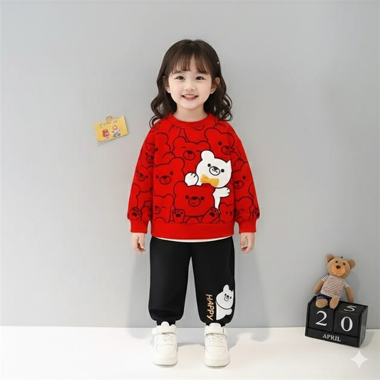 Red happy bears tracksuit