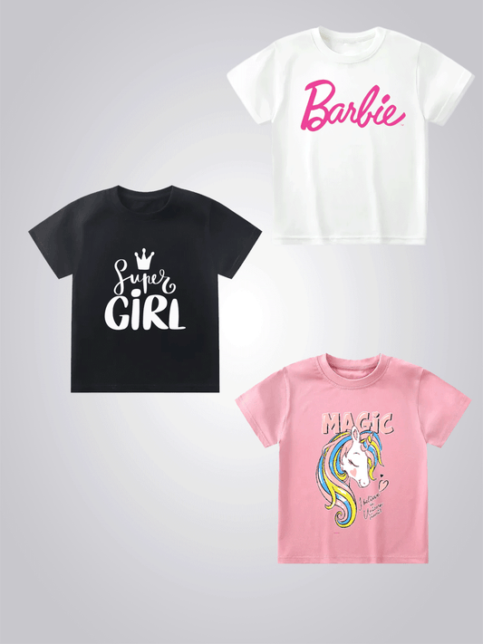 Girls Tshirt Bundle of 3 Summer Tshirts - BGU